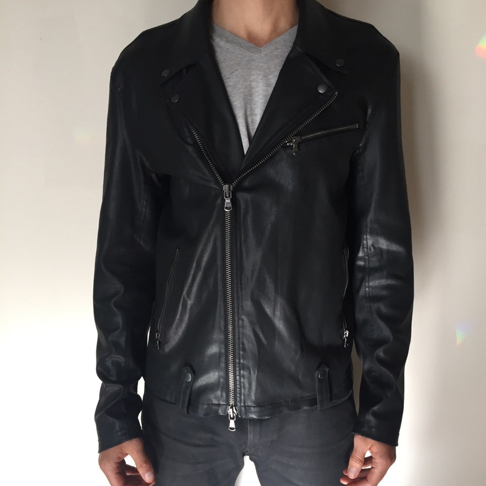 NWT Medium John Varvatos Luxe Black Moto Jacket